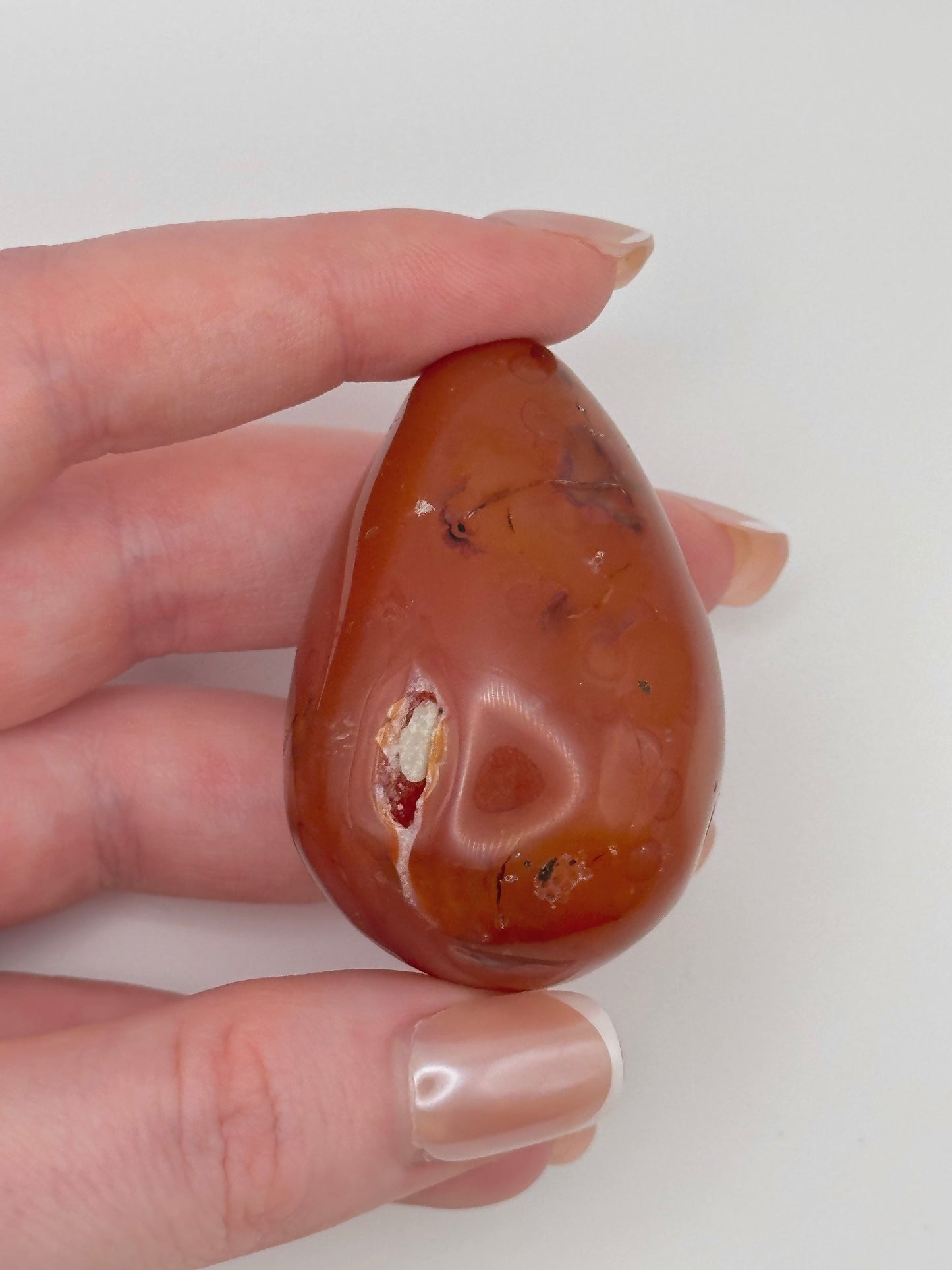 Carnelian Druzy Egg - H