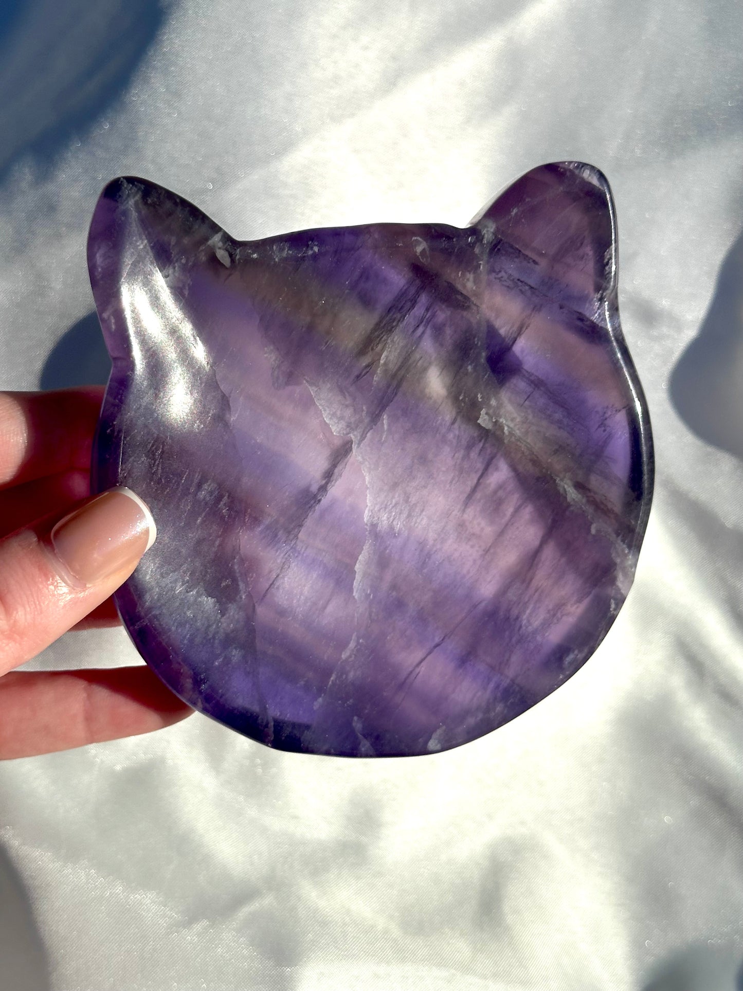 Fluorite Cat Dish - B