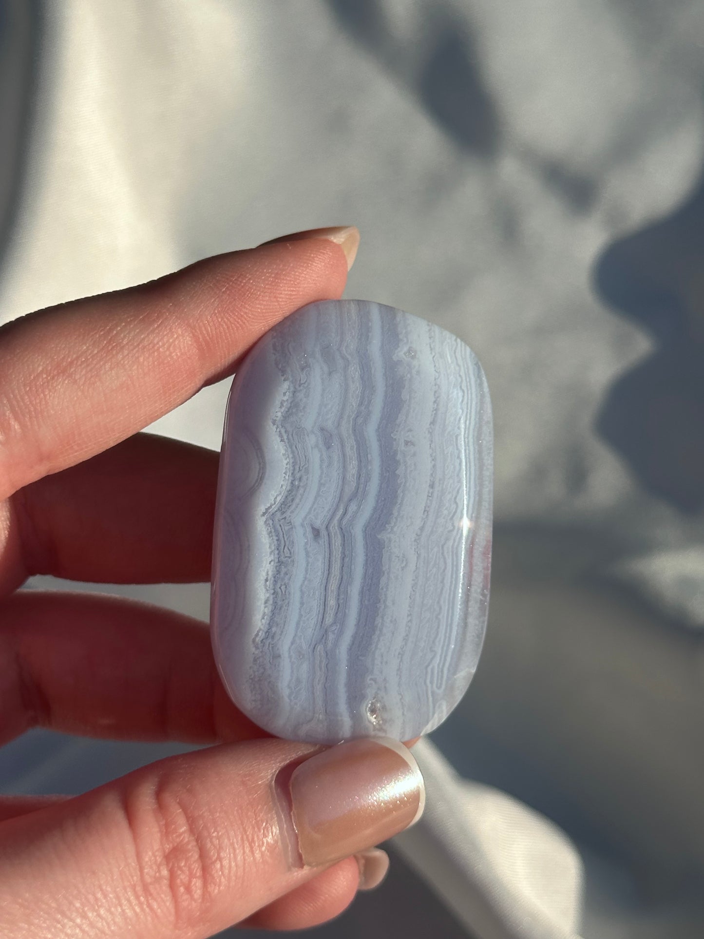 Blue Lace Agate Palm - F
