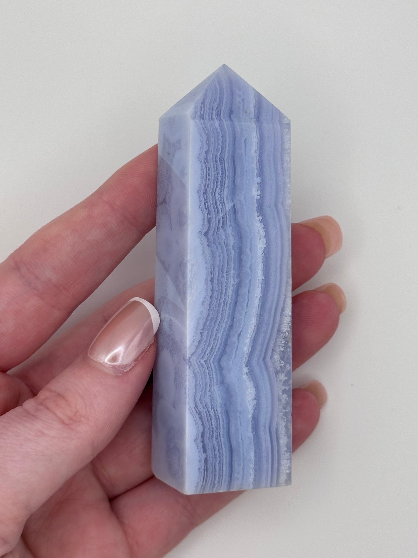 Blue Lace Agate Tower - E