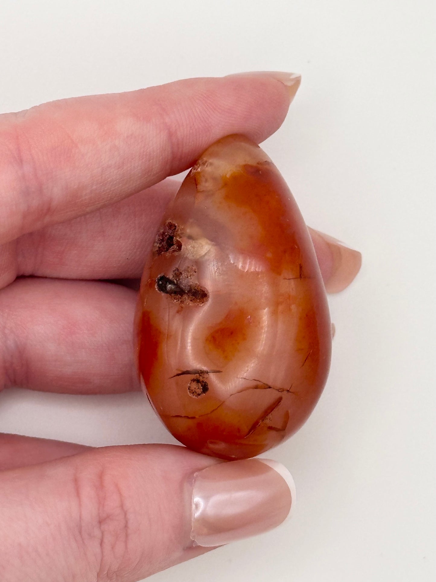 Carnelian Druzy Egg - E