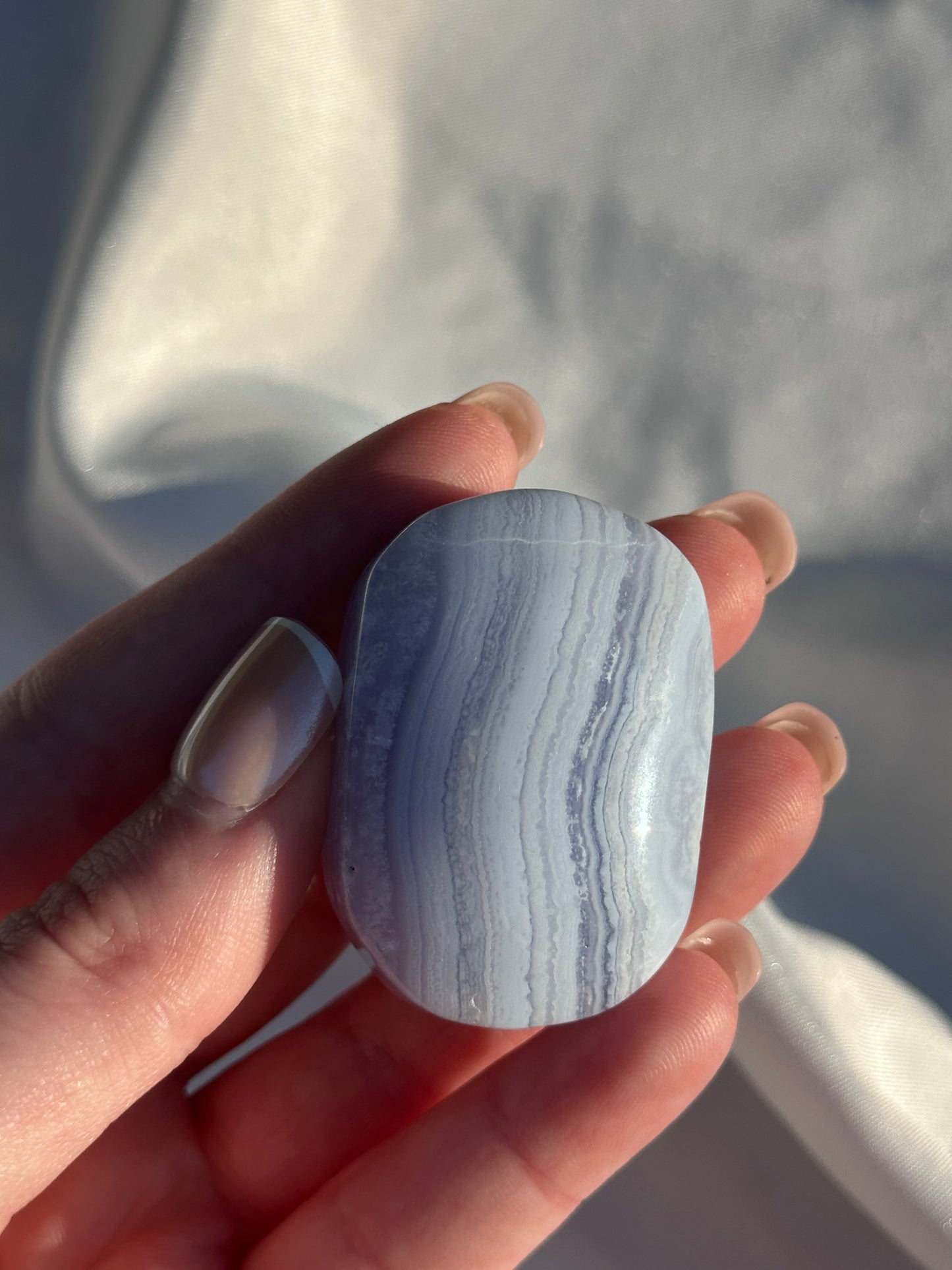 Blue Lace Agate Palm - A