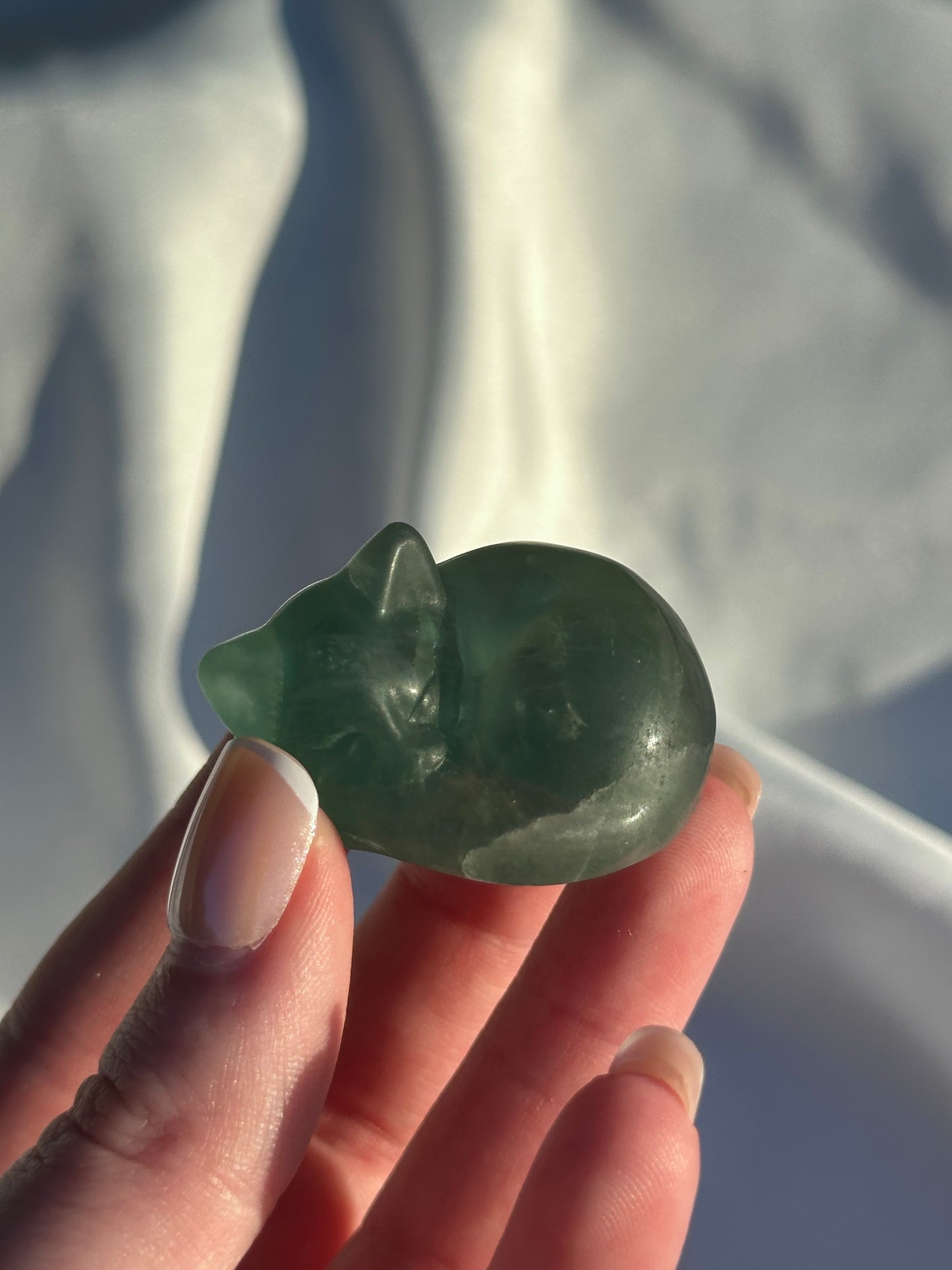 Green Fluorite Cat (intuitively picked)