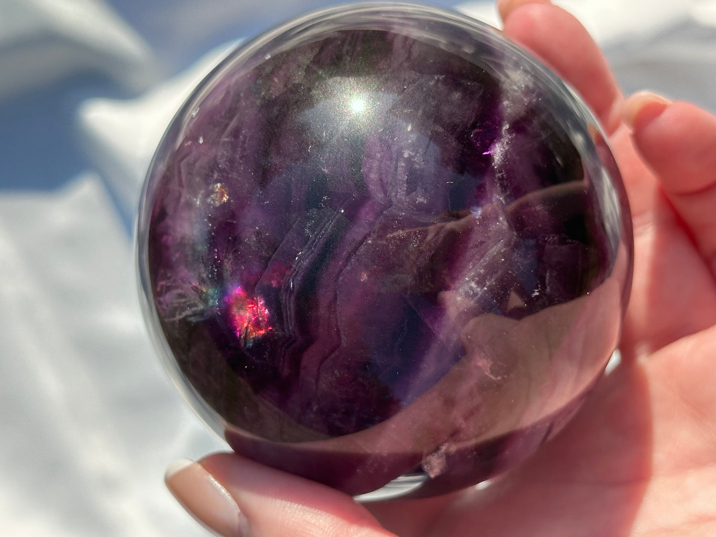 Rainbow Fluorite Sphere