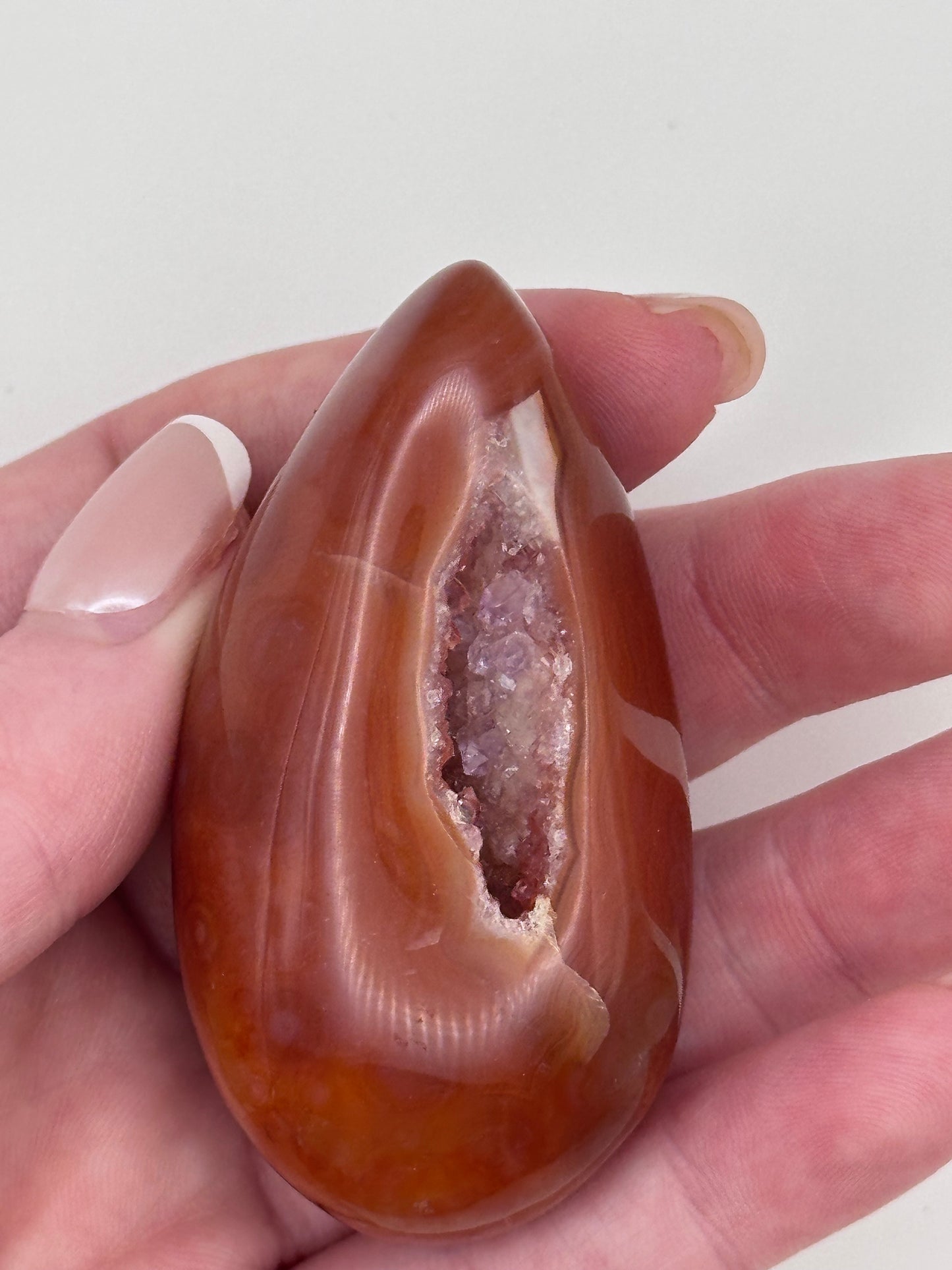 Carnelian Druzy Egg - C