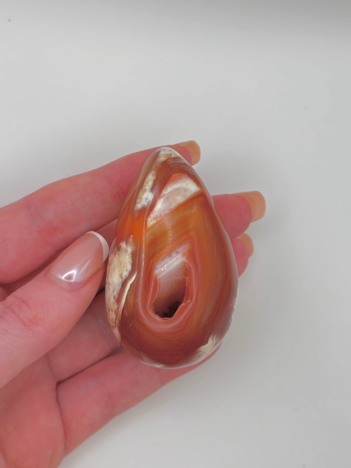 Carnelian Druzy Egg - B