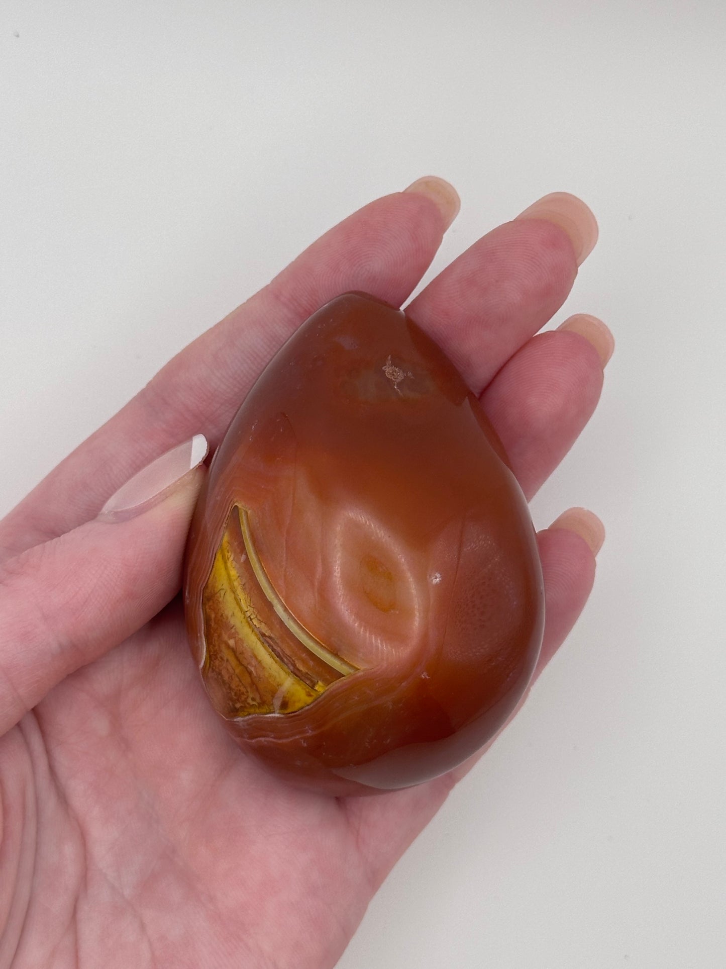Carnelian Druzy Egg - A