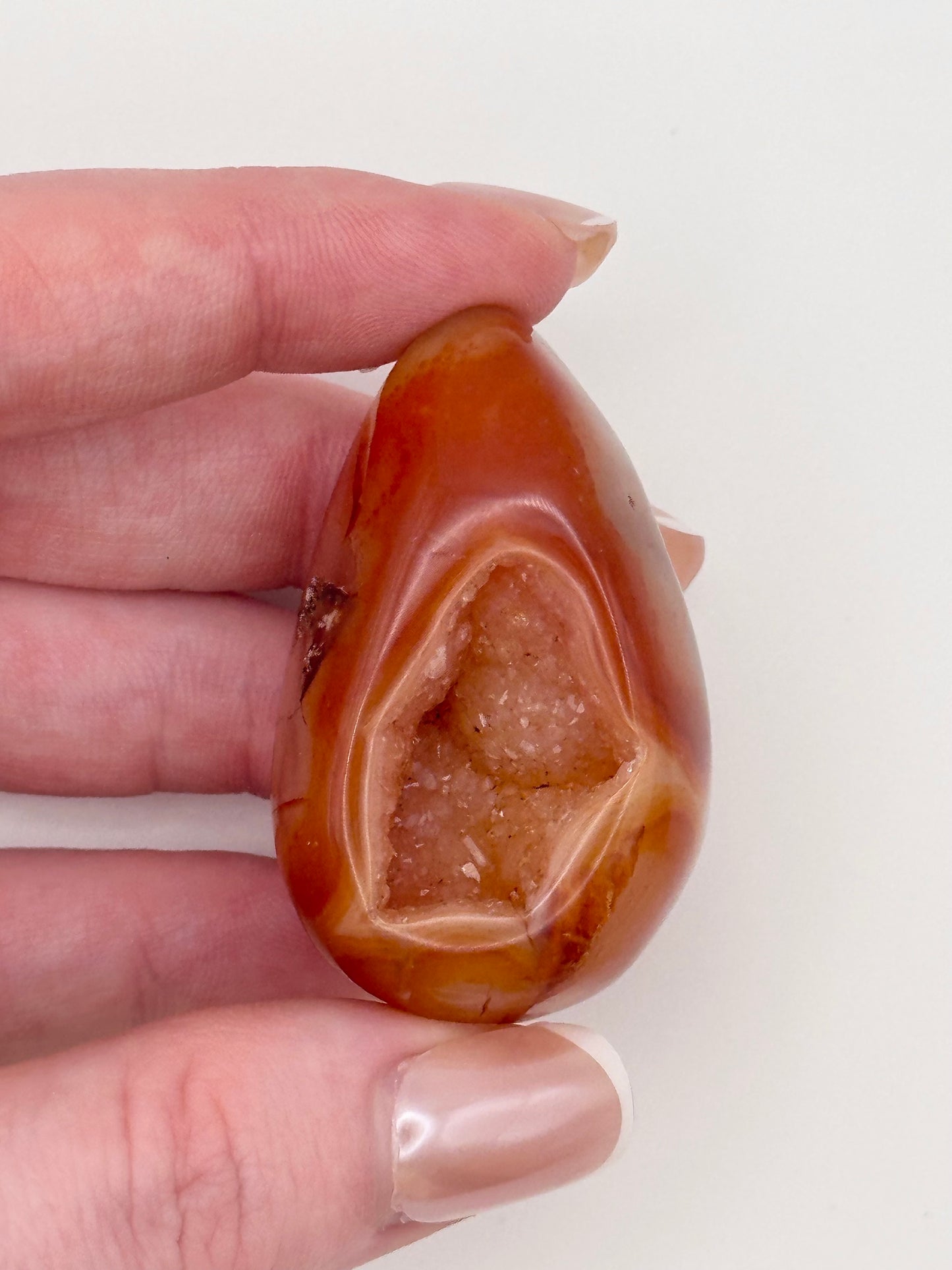 Carnelian Druzy Egg - E