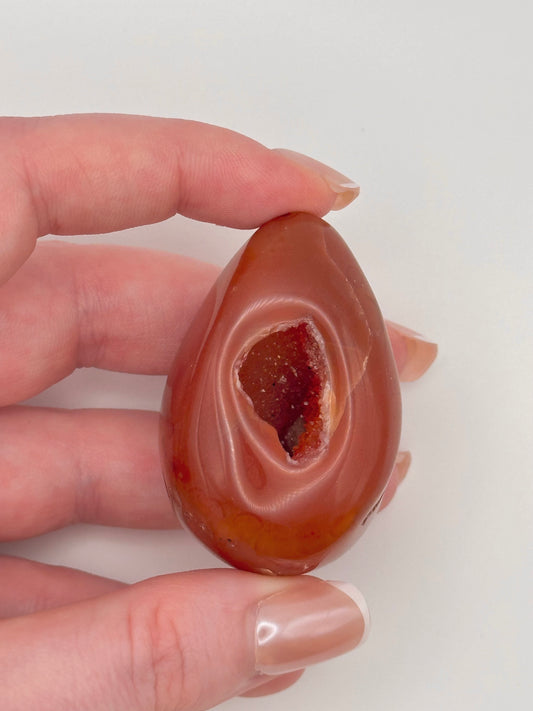 Carnelian Druzy Egg - H