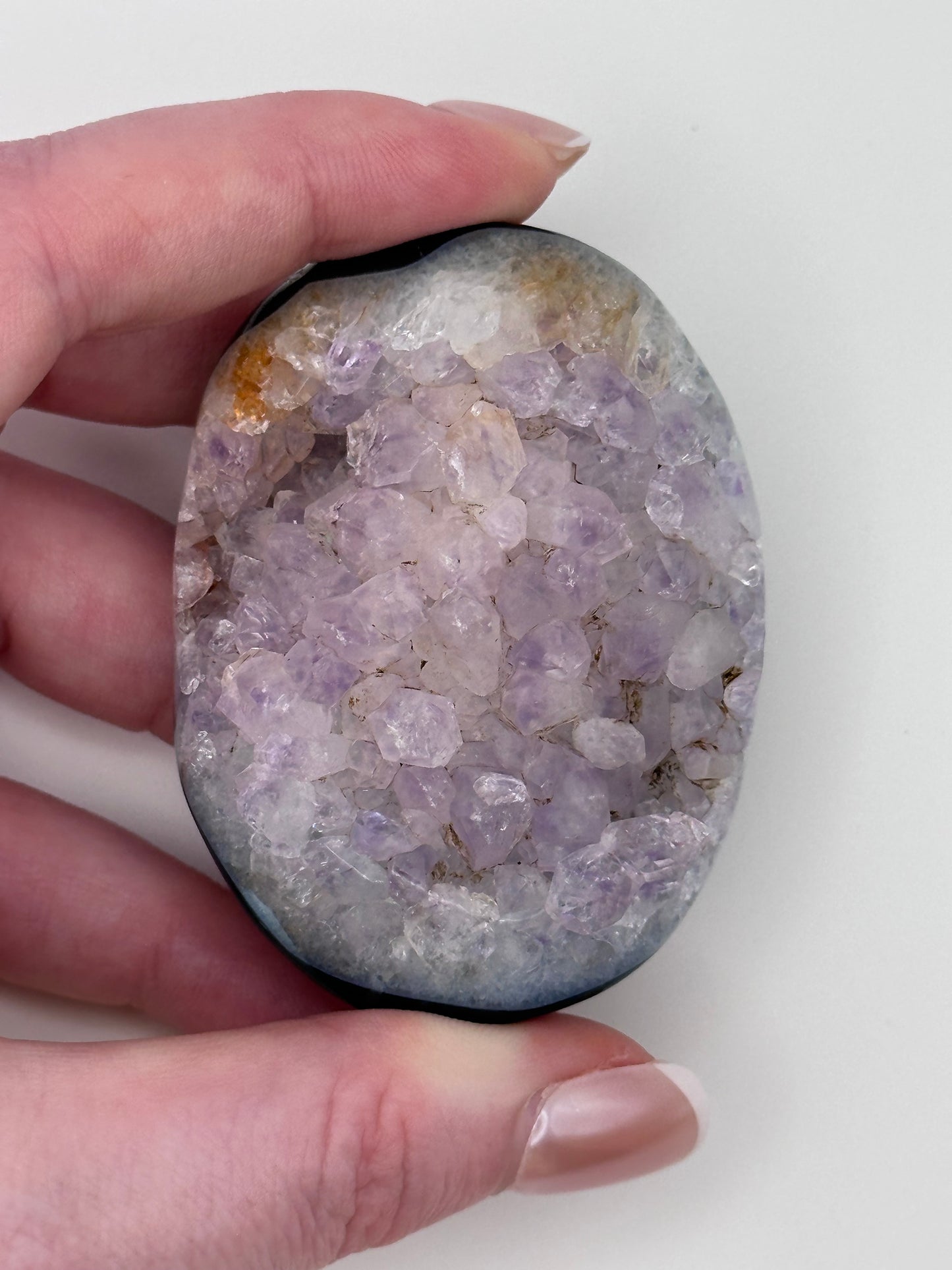 Black Onyx Druzy Palmstone - M