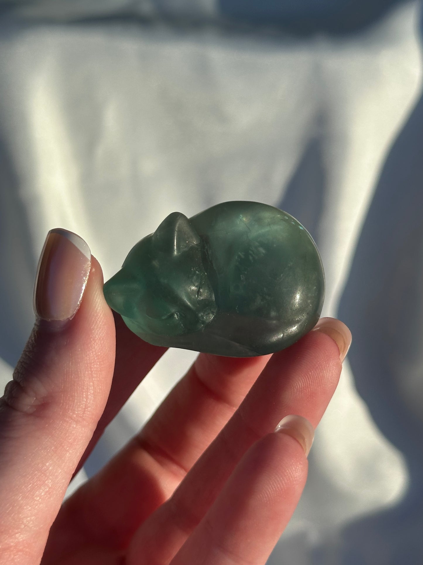 Green Fluorite Cat (intuitively picked)