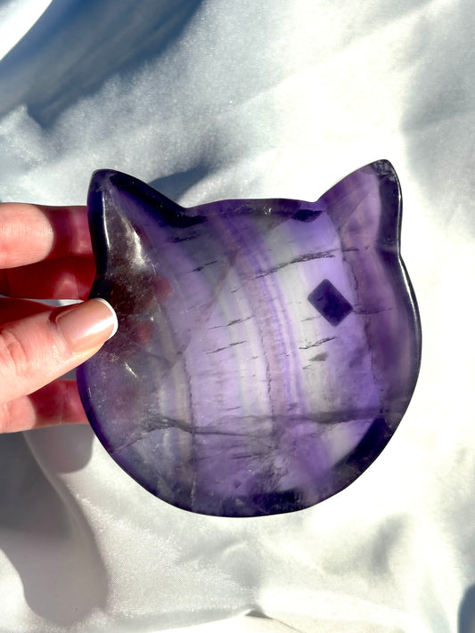 Fluorite Cat Dish - A