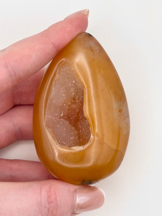 Carnelian Druzy Egg - F