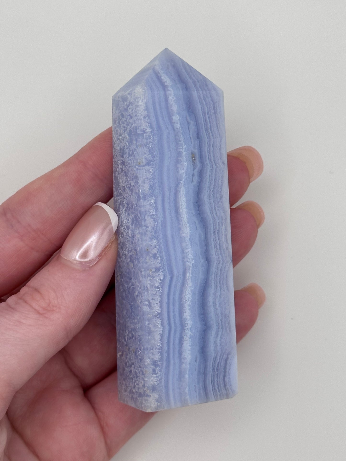 Blue Lace Agate Tower - E