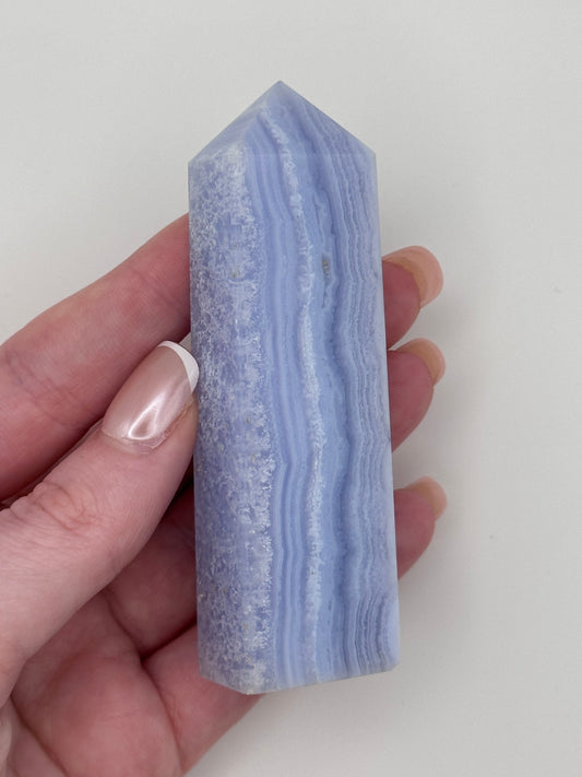Blue Lace Agate Tower - E