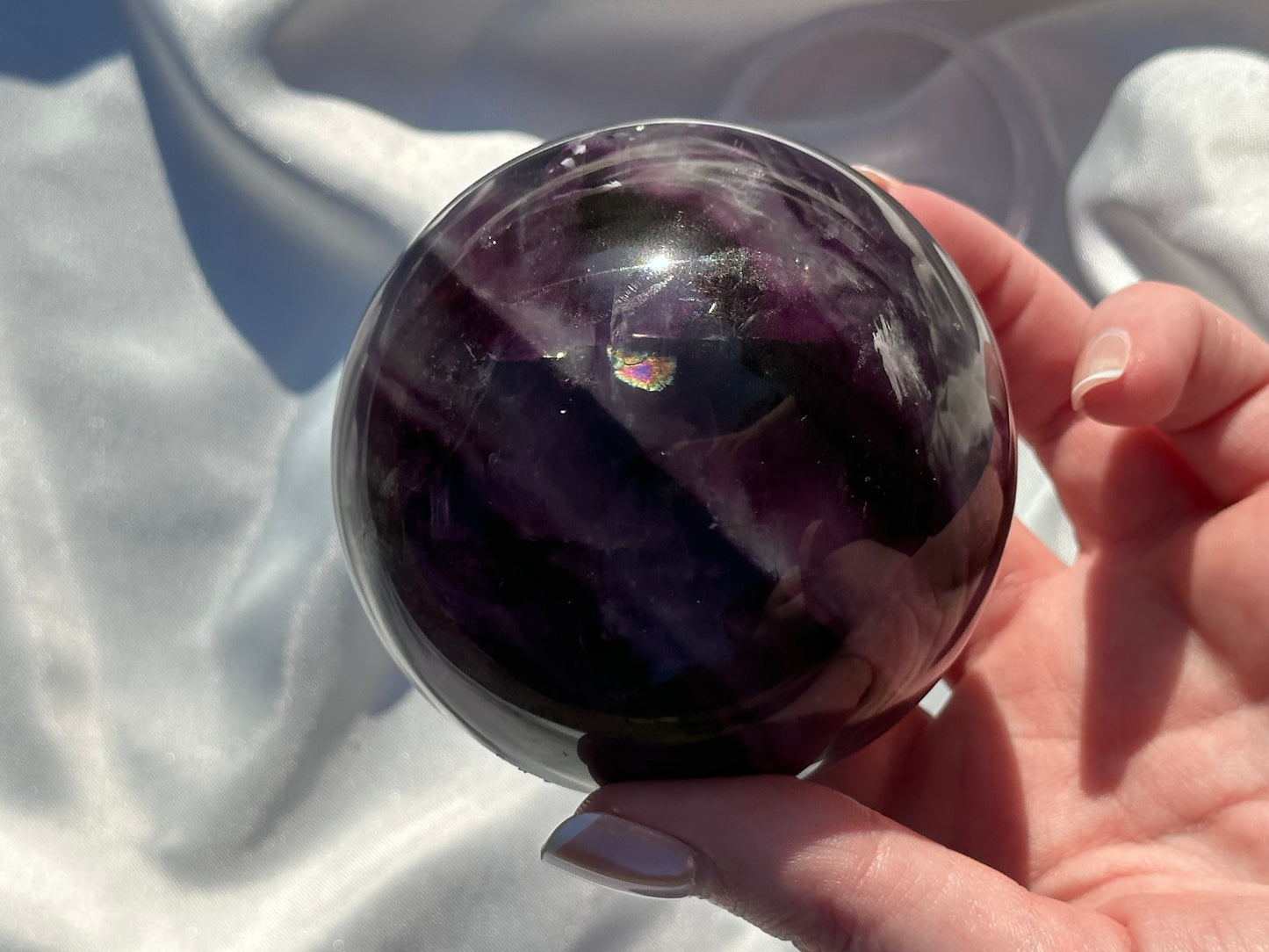 Rainbow Fluorite Sphere