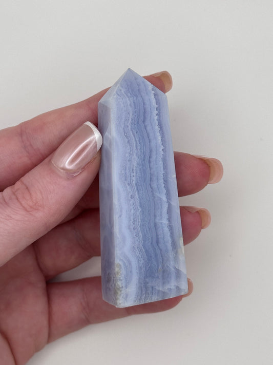 Blue Lace Agate Tower - D