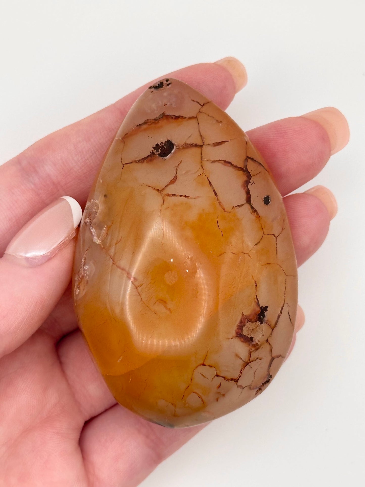 Carnelian Druzy Egg - F